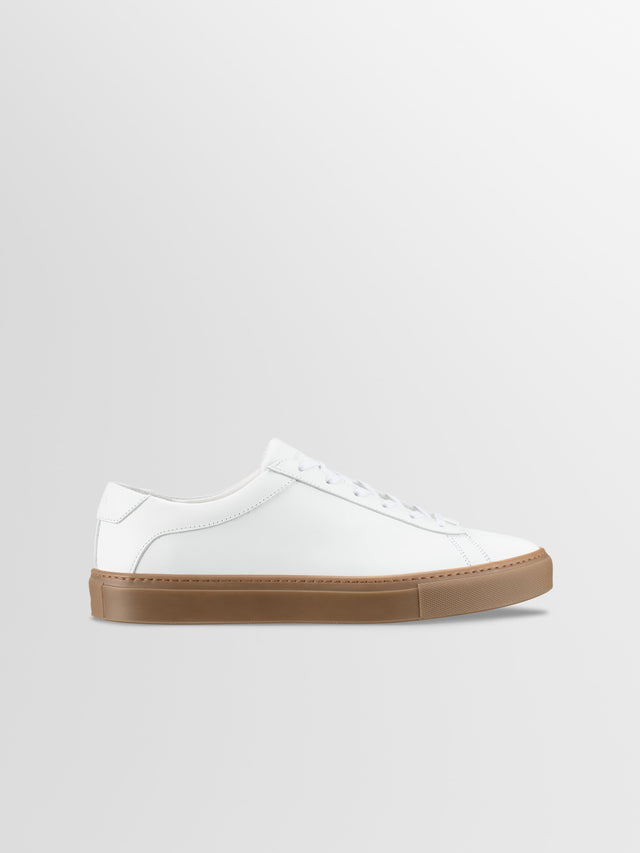 Capri Leather Sneaker in White Gum