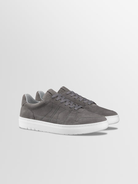 Men's Grey Suede Sneaker Carrara in Graphite