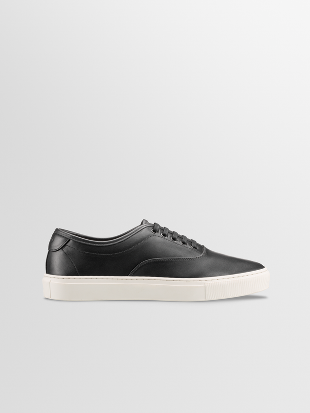 Portofino Leather Sneaker in Carbon