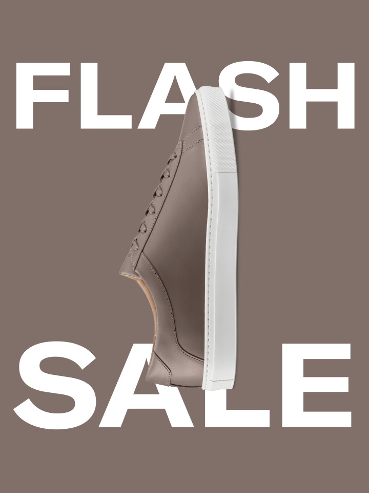 Men's brown Italian leather dress sneakers with laces & white rubber soles