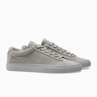 Grey Low Top Canvas Sneaker white sole Womens Koio
