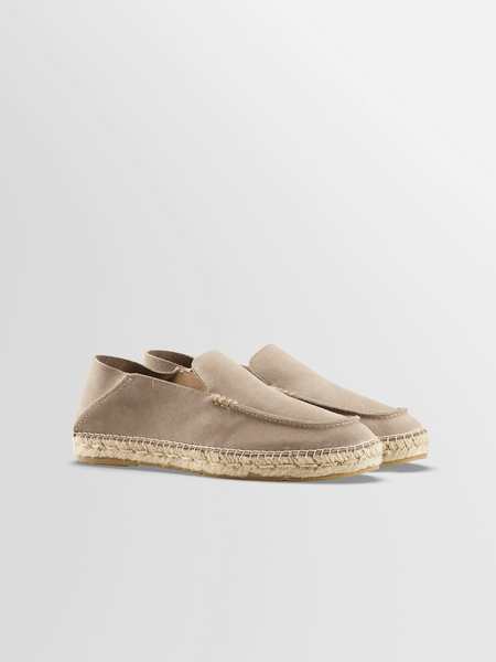 Men's Grey Beige Suede Espadrille | Ostuni in Ashen | Koio