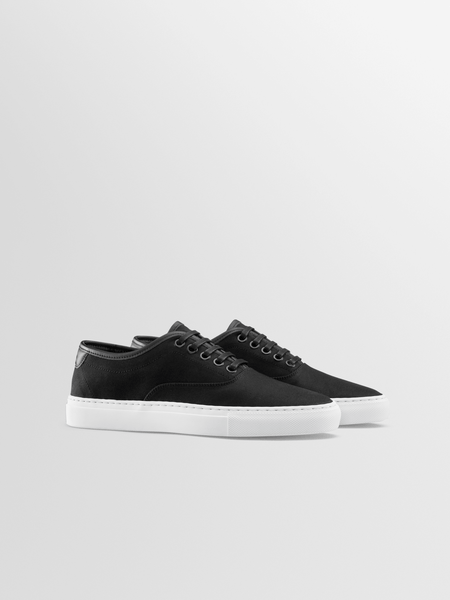 Women s Low Top Black Sneaker Portofino Onyx Canvas KOIO