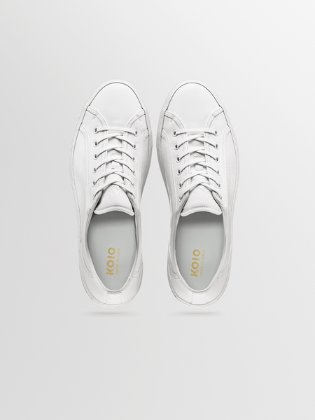 Men's White Leather Sneaker | Torino in Triple White | Koio – KOIO