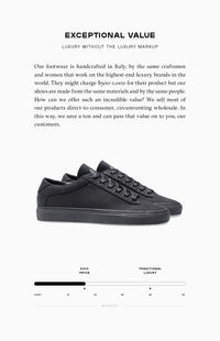 Women's Low Top Canvas Sneaker | Capri Black Canvas | KOIO