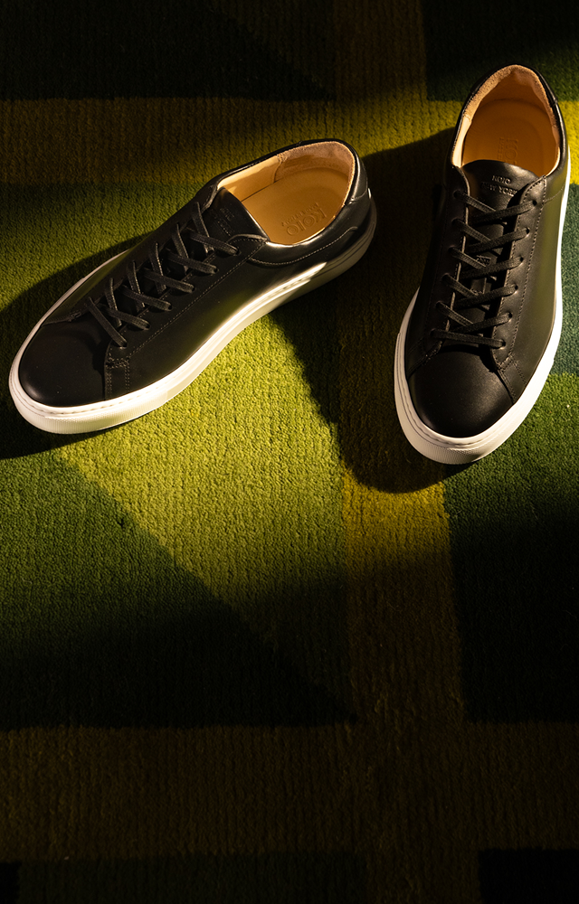 Men's Black Leather Low-top Sneaker | Capri in Onyx | Koio Men's Black Leather Low-top Sneaker | Capri in Onyx | Koio