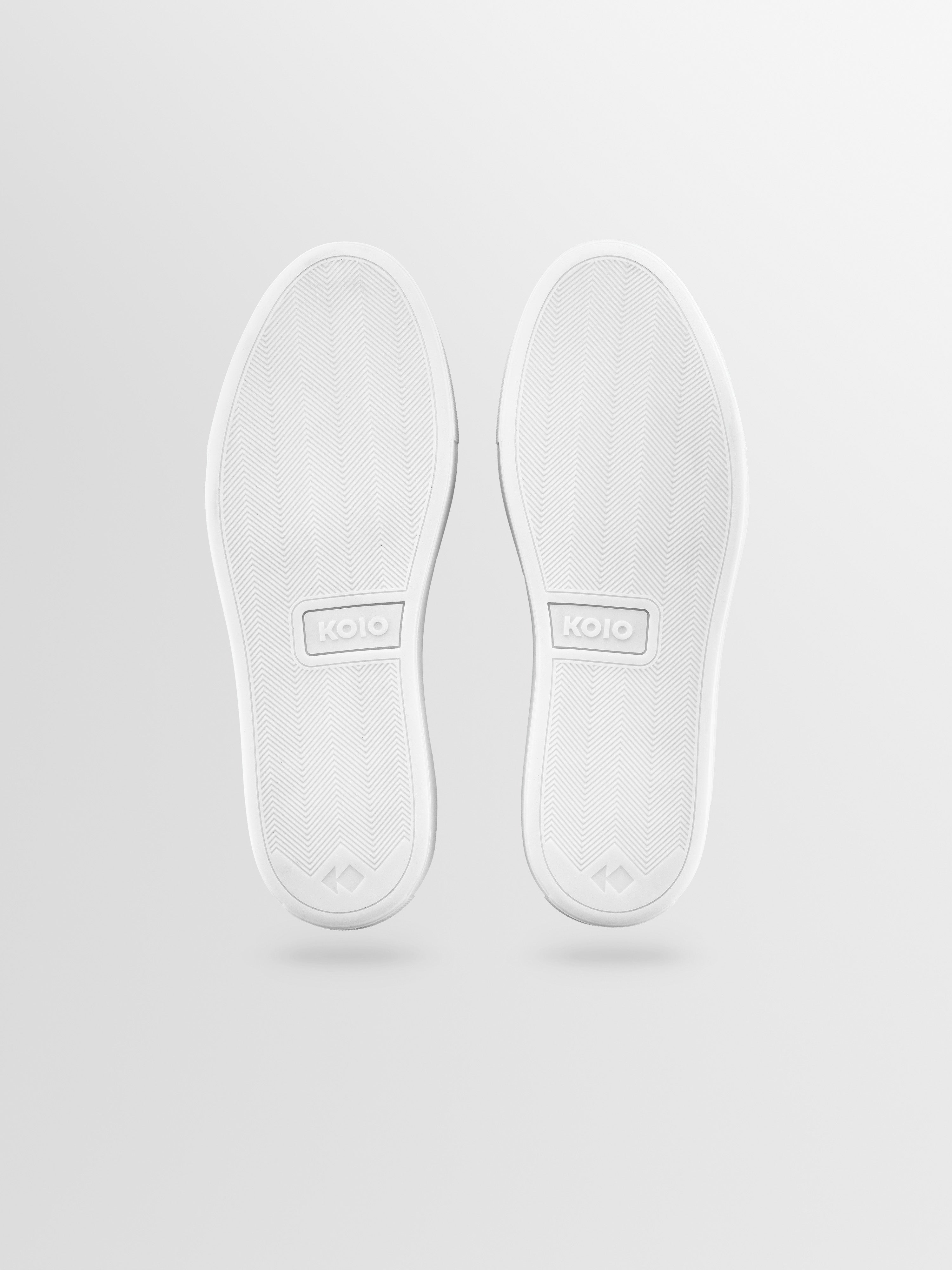 Men's White Leather Low-top Sneaker | Capri in Rose Anvil