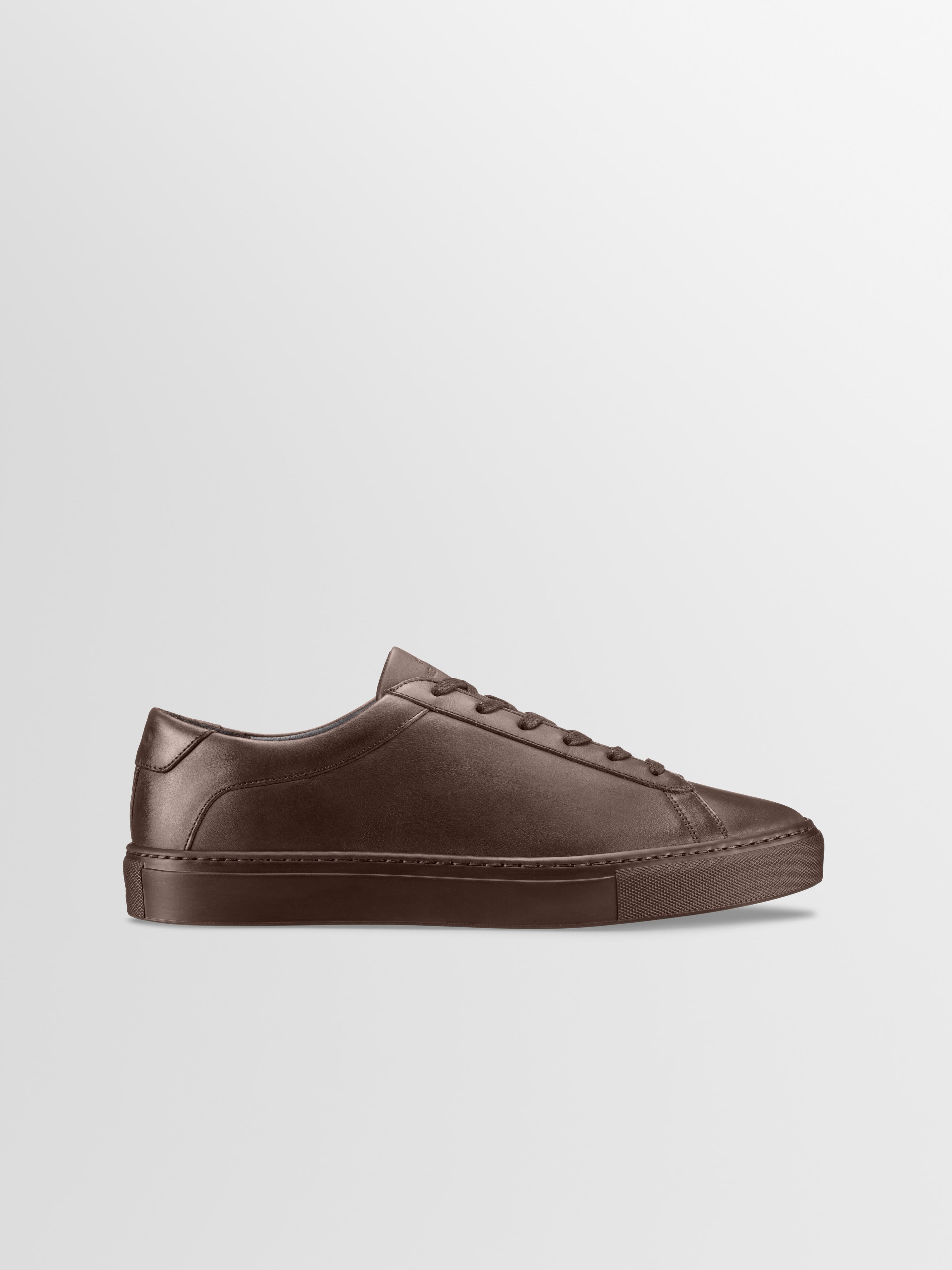 キャオ☆ Men's Brown Leather Low-top Sneaker Wide Fit | Capri in Mocha | Koio