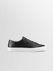 Women's Black Leather Low-top Sneaker | Capri in Onyx | Koio