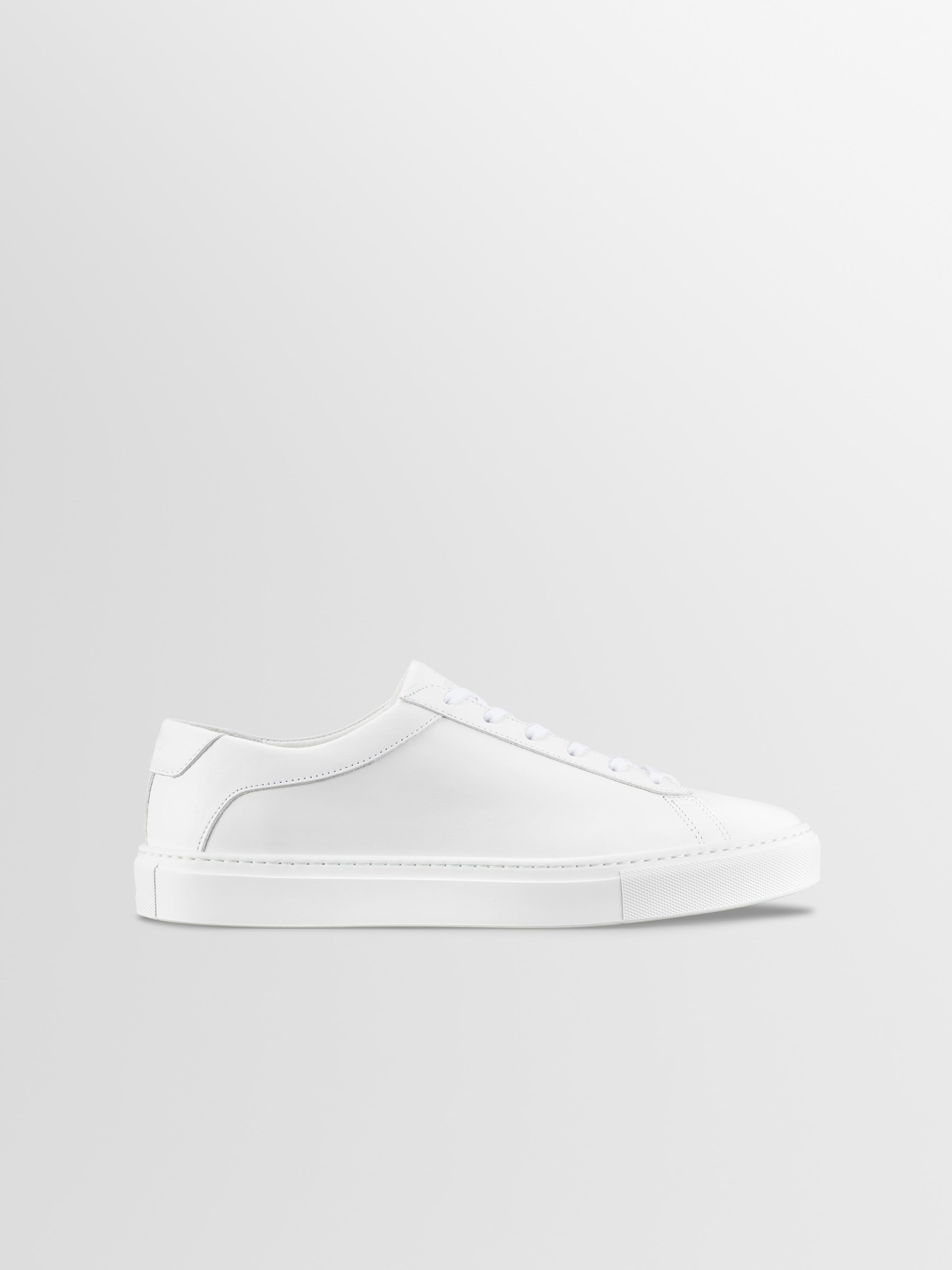 Men's White Leather Sneaker | Capri Triple White Wide Fit | Koio
