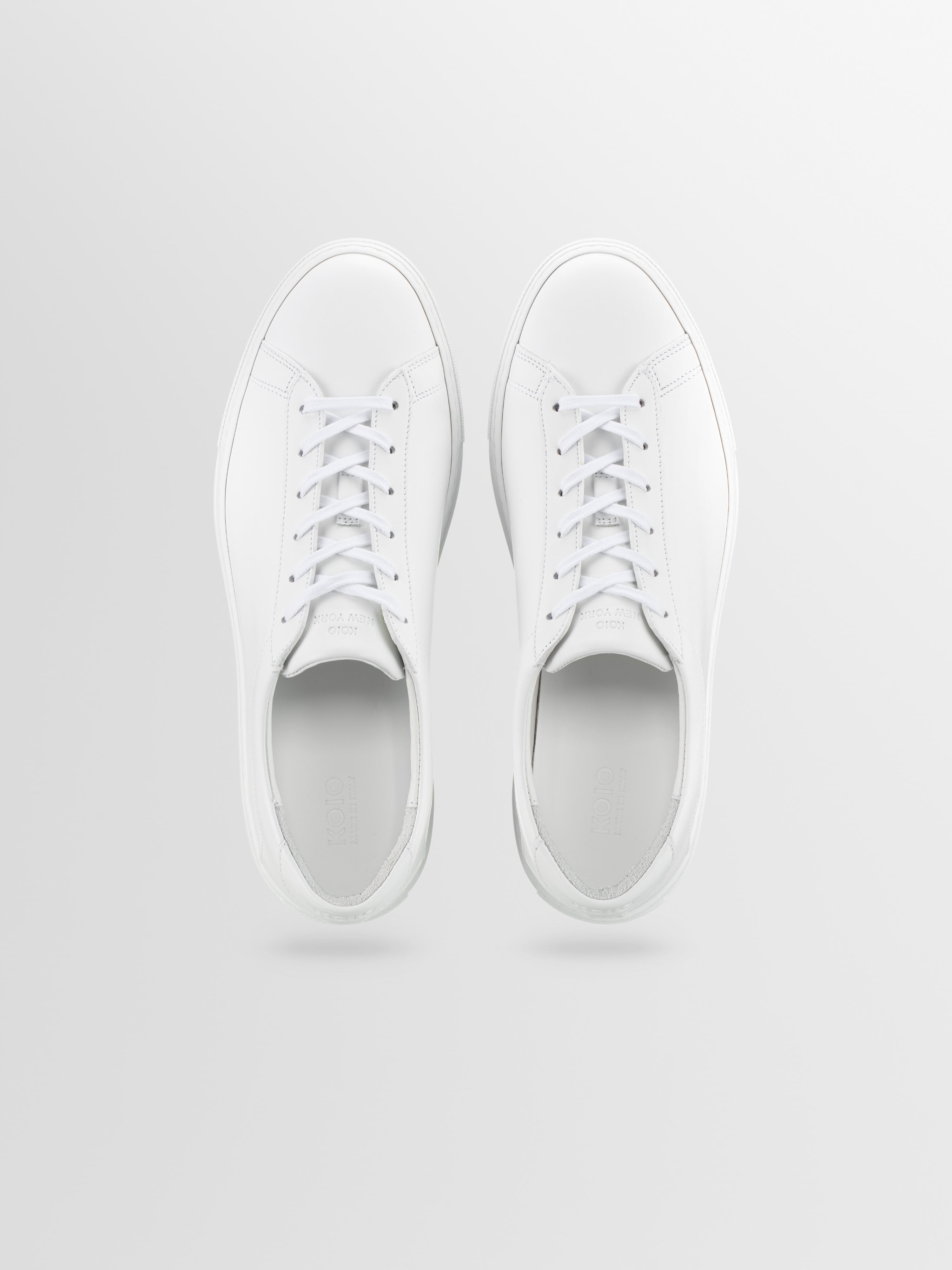 Women's White Leather Low-top Sneaker | Capri | Koio