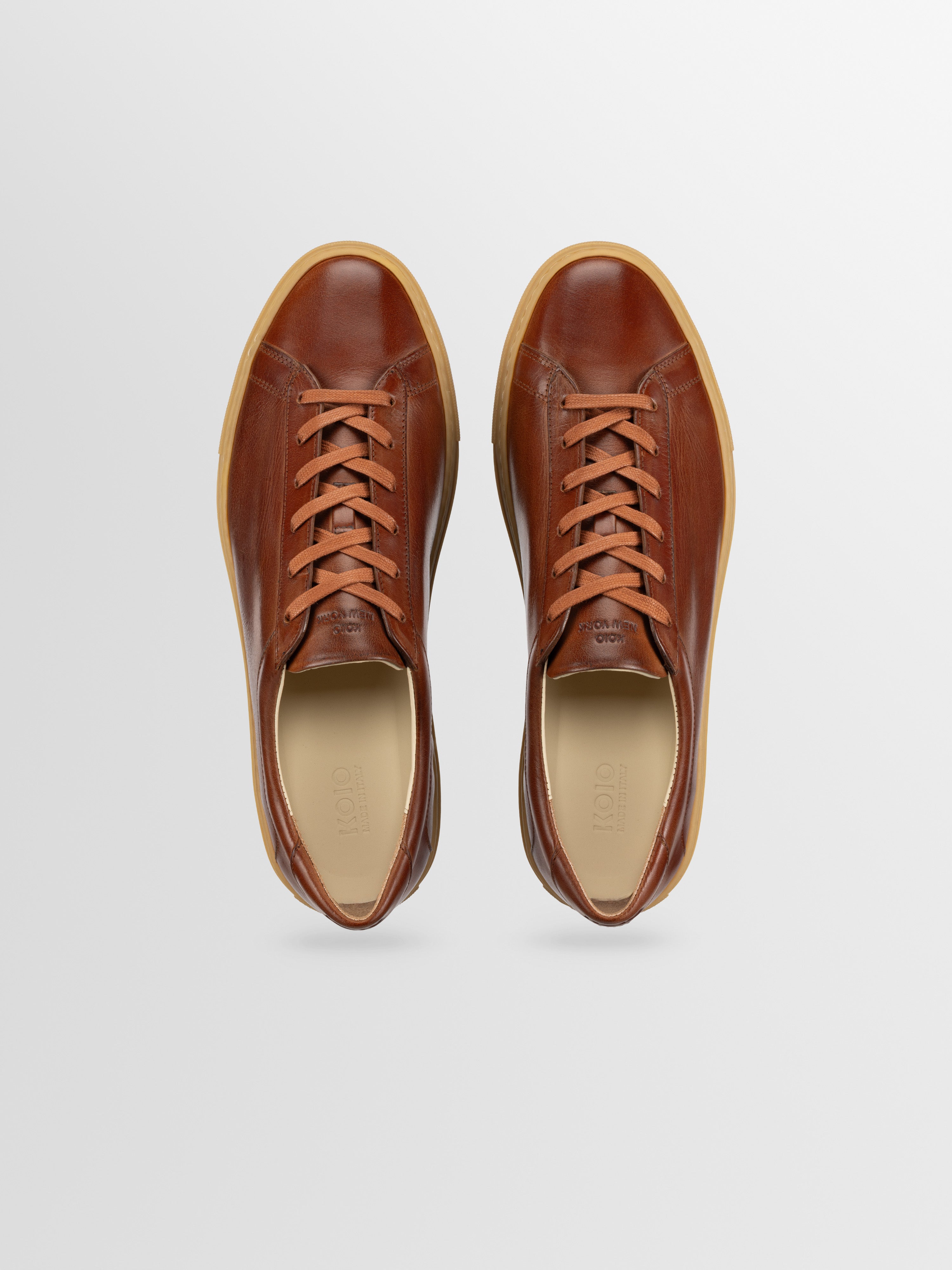 Capri Leather Sneaker in Antica Castagna