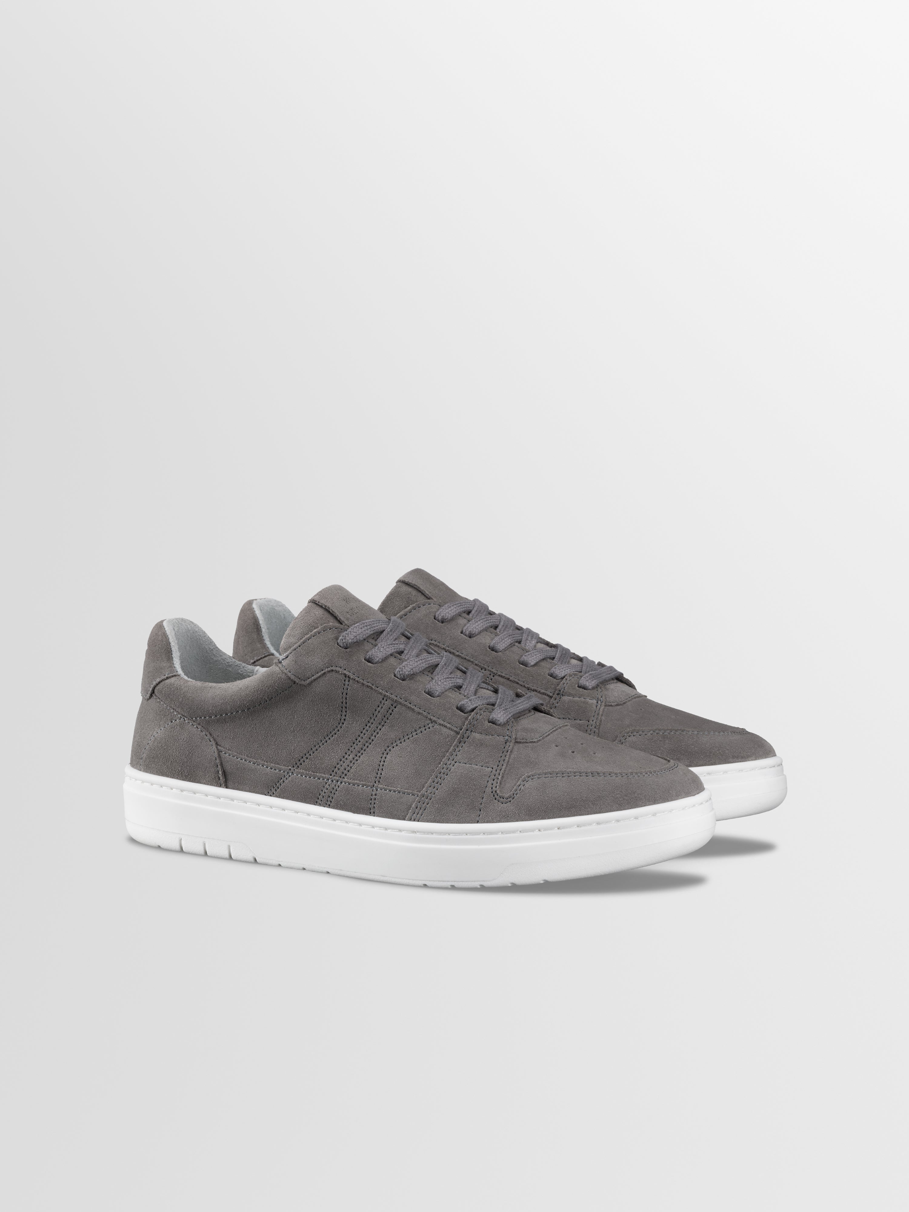 Men's Grey Suede Sneaker | Carrara in Graphite