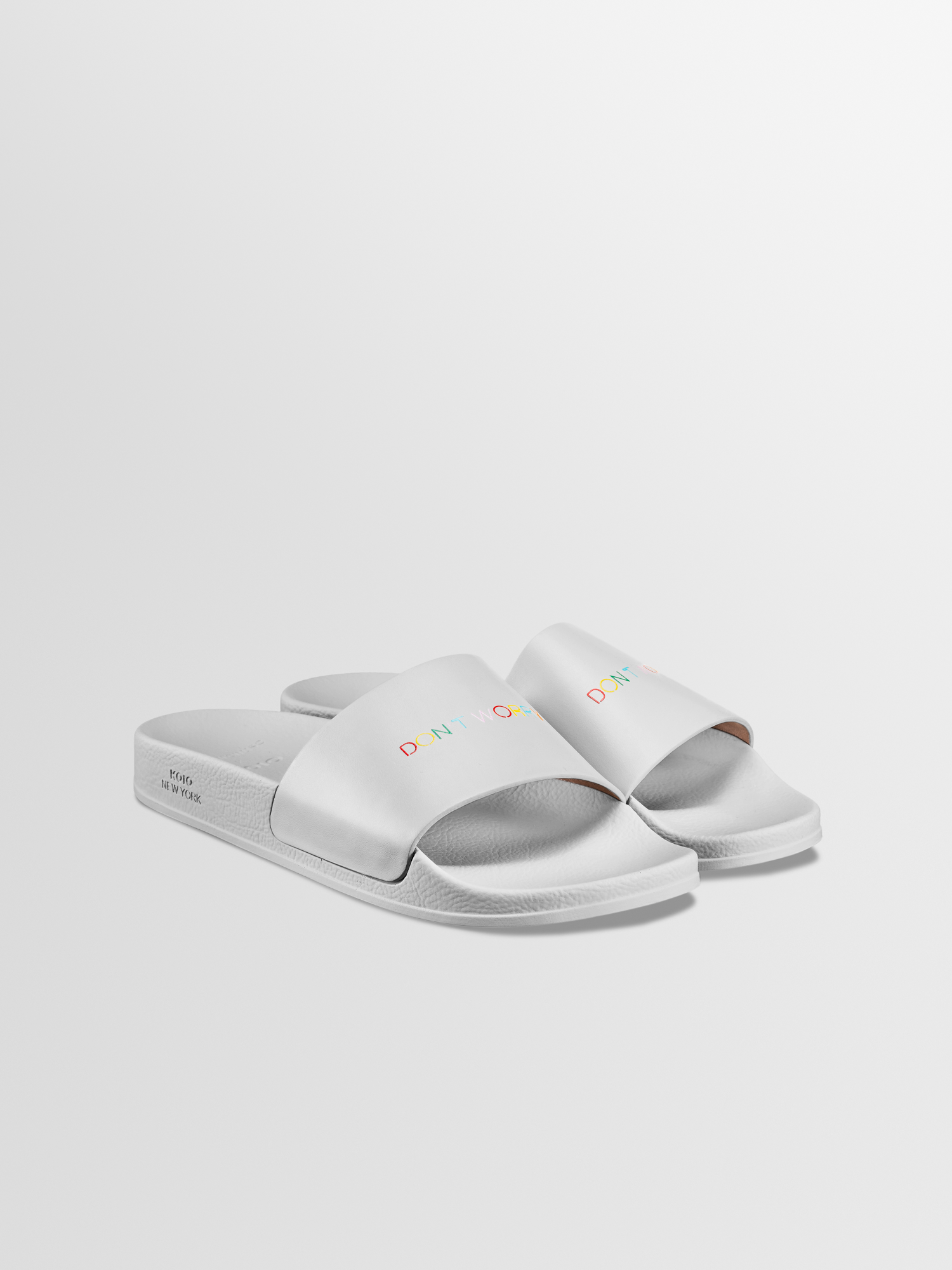 Women's White Leather Slides | Koio x Le Sirenuse | Koio – KOIO