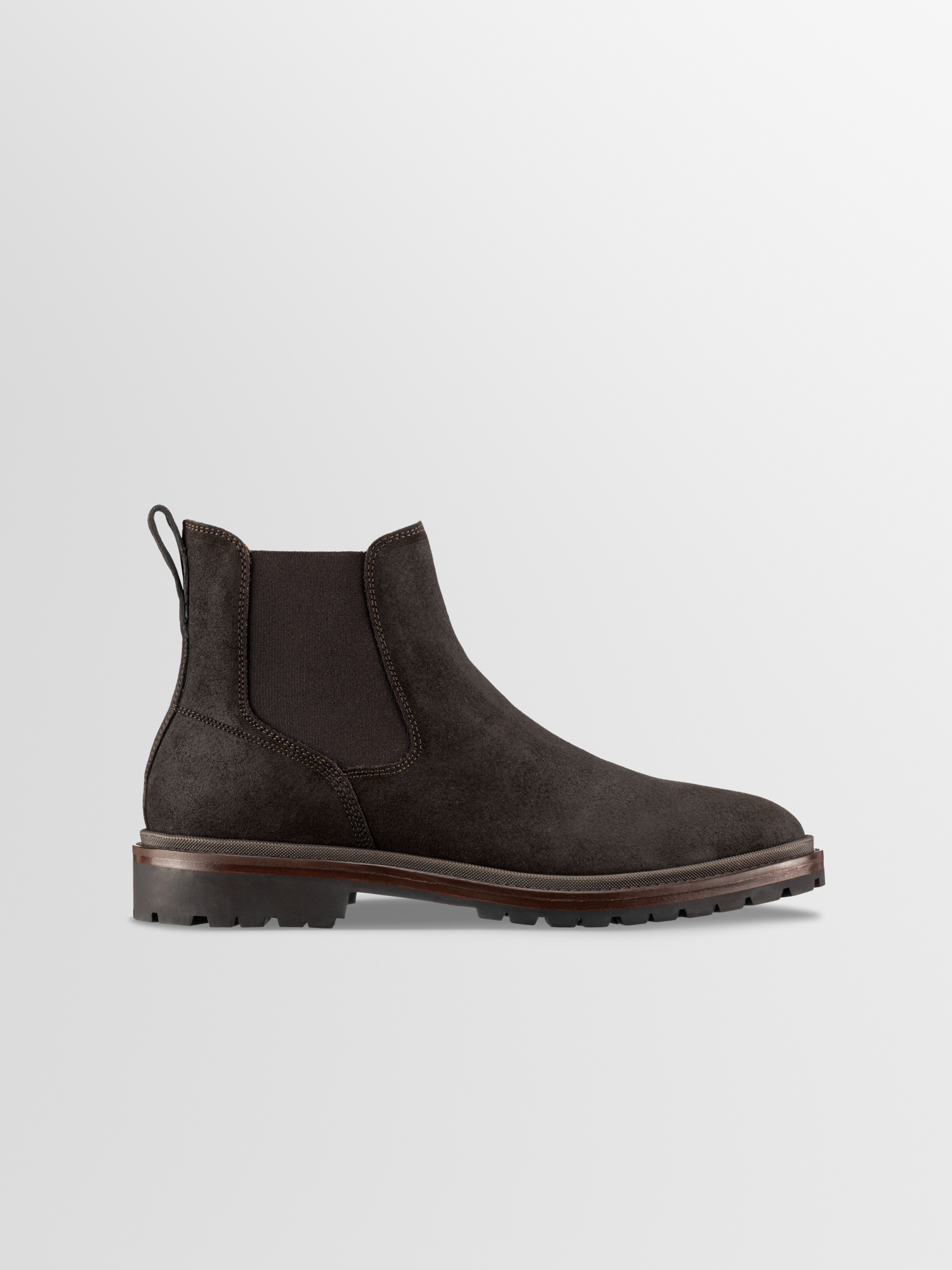 ペコ Men's Dark Brown Suede Chelsea Boot | Fermo in Pinecone | Koio