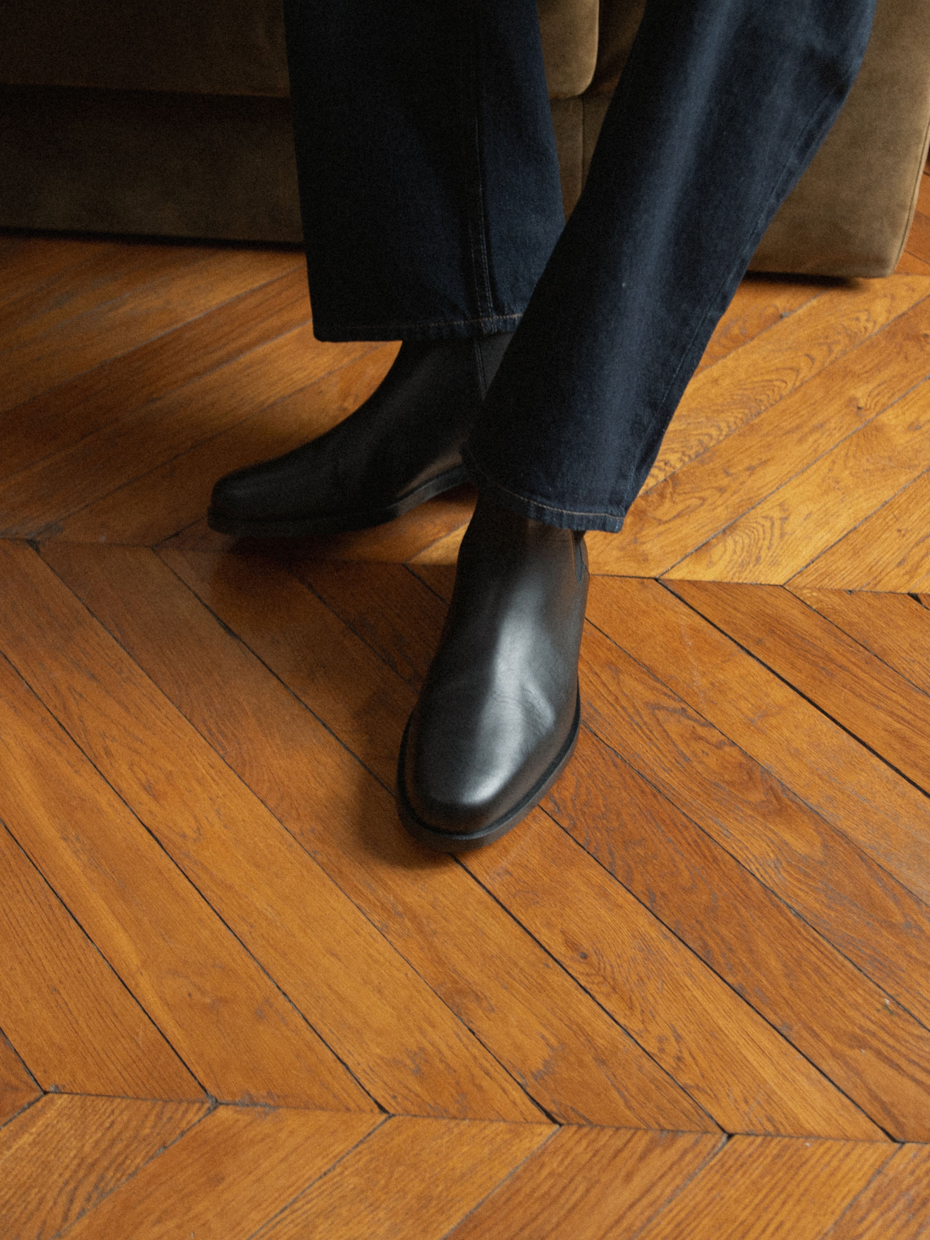 Men's Black Leather Chelsea Boot | Trento in Black | Koio
