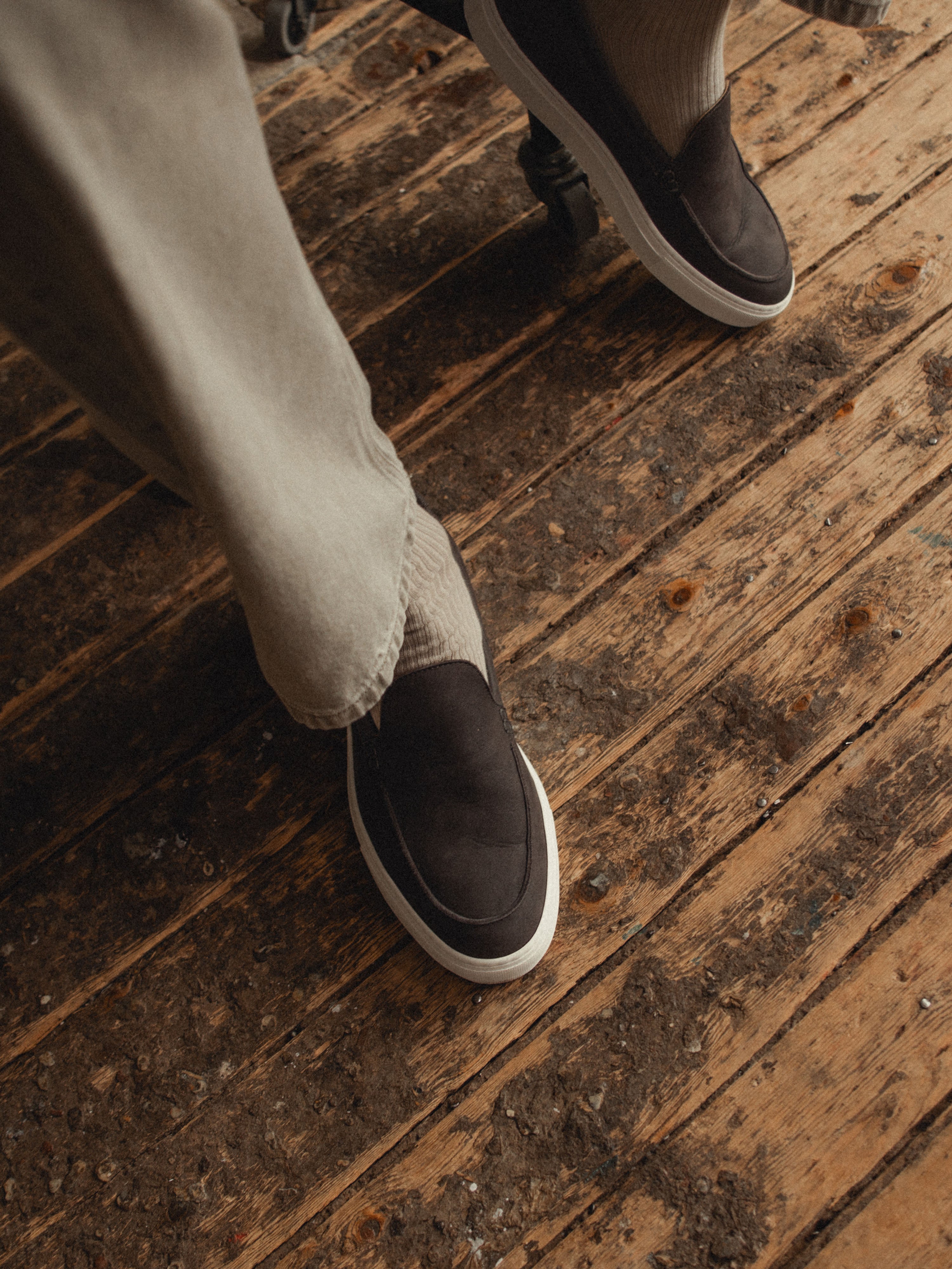 Lido Nubuck Loafer in Obsidian