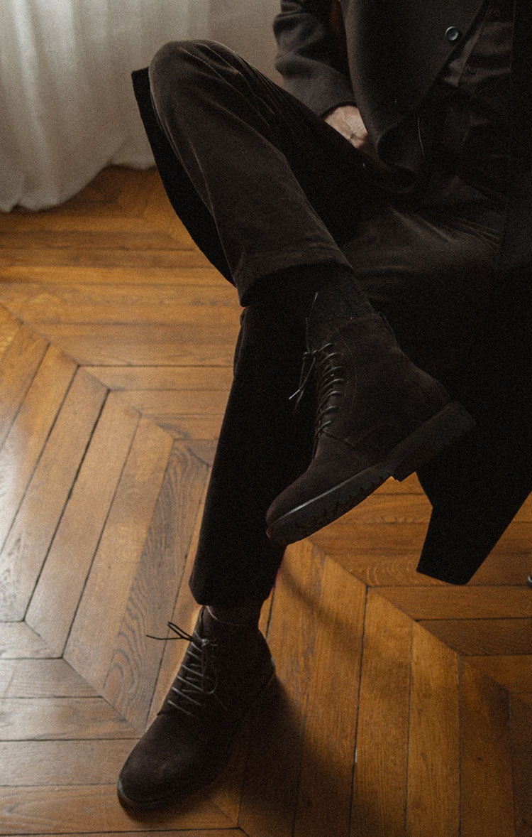 Men's Brown Suede Lace-Up Boot | Bergamo in Root | Koio