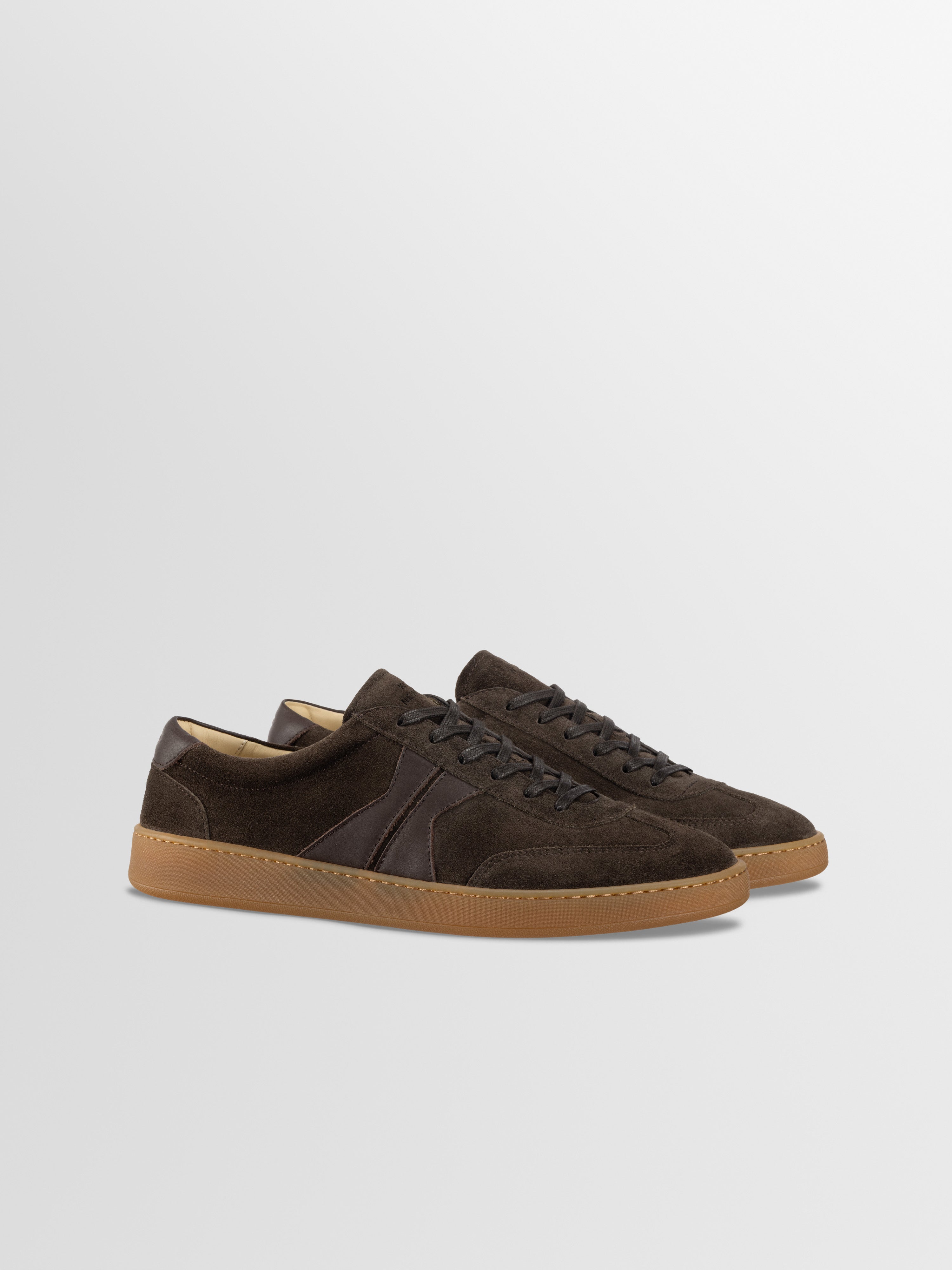 Monza Leather & Suede Sneaker in Cacao