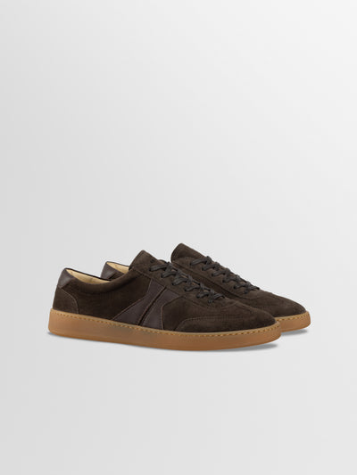 Monza Leather & Suede Sneaker in Cacao