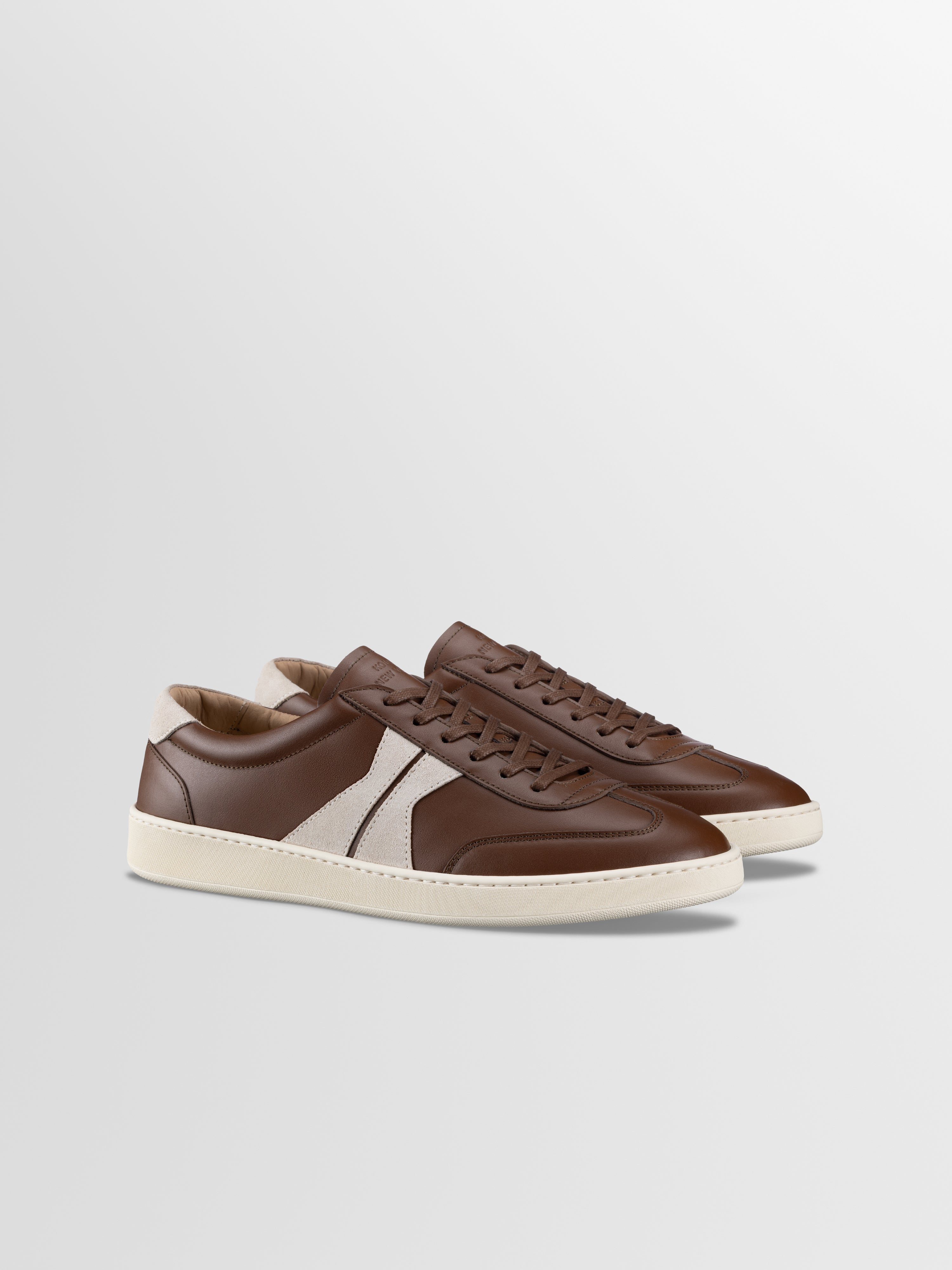 Men's Brown Leather Low-top Sneaker | Monza in Tobacco