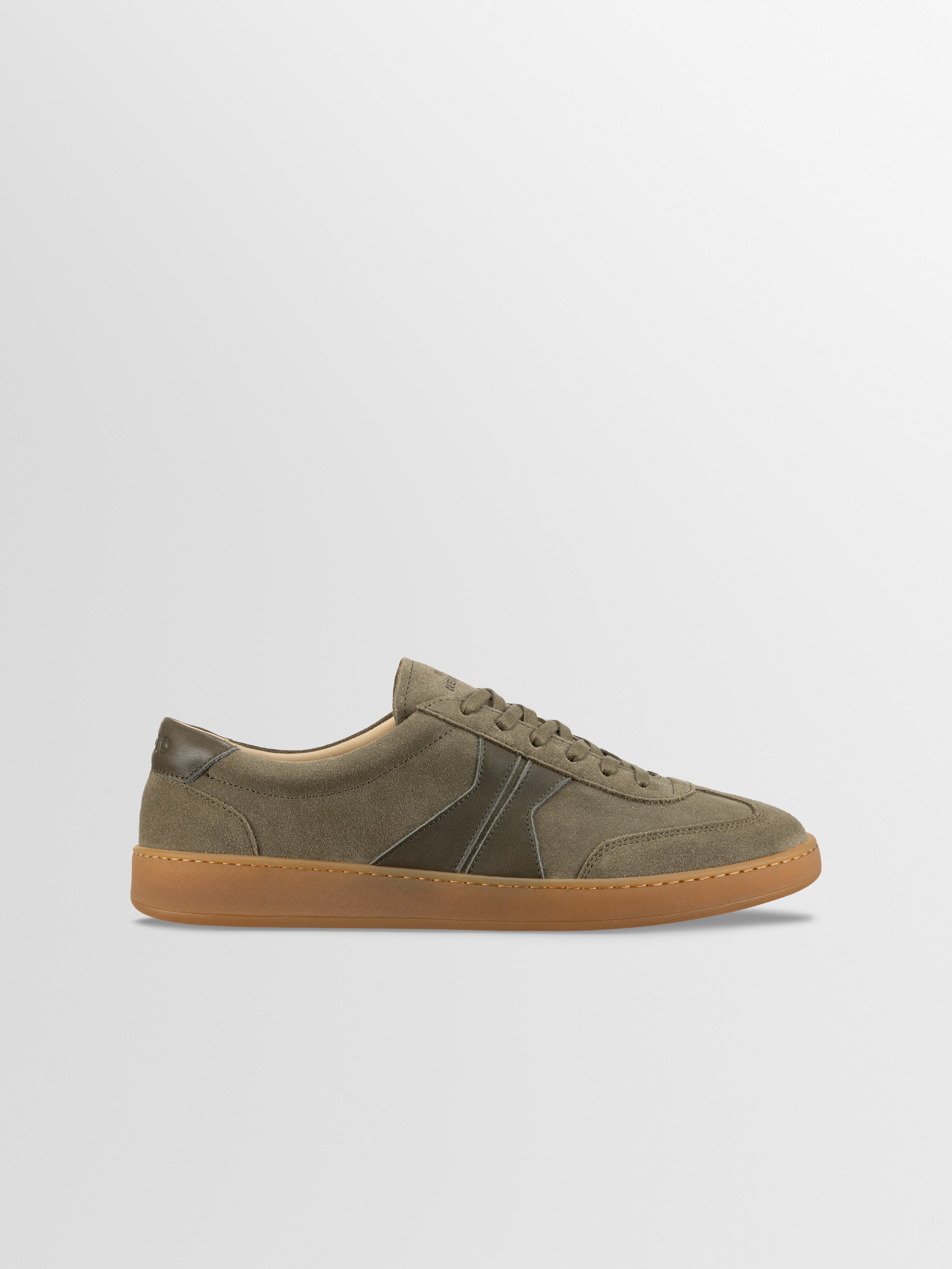 Monza Leather & Suede Sneaker in Truffle