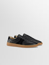 Monza Leather & Suede Sneaker in Nero