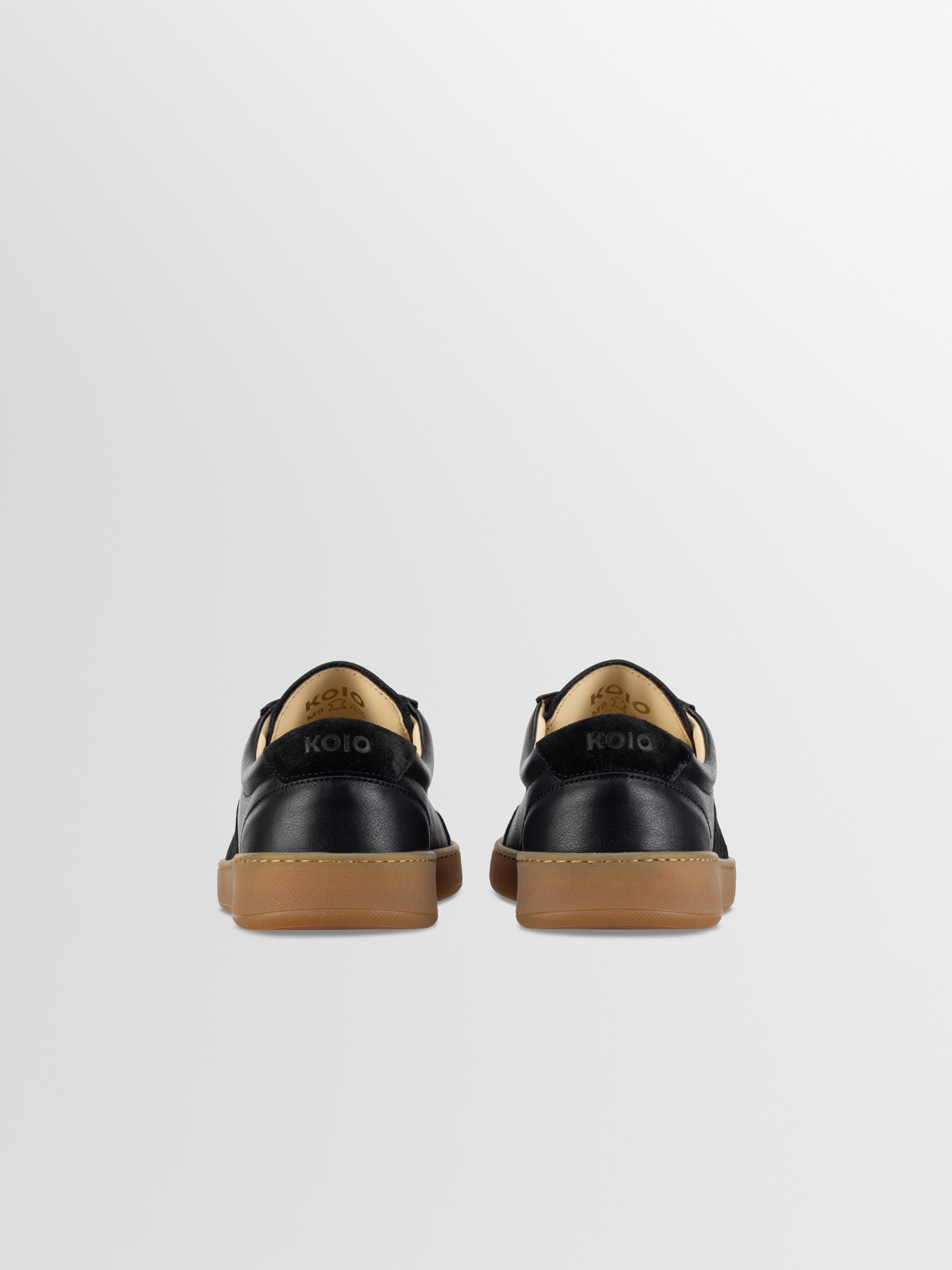 Monza Leather & Suede Sneaker in Nero