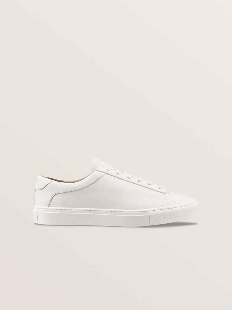 White Leather Low-top Sneakers