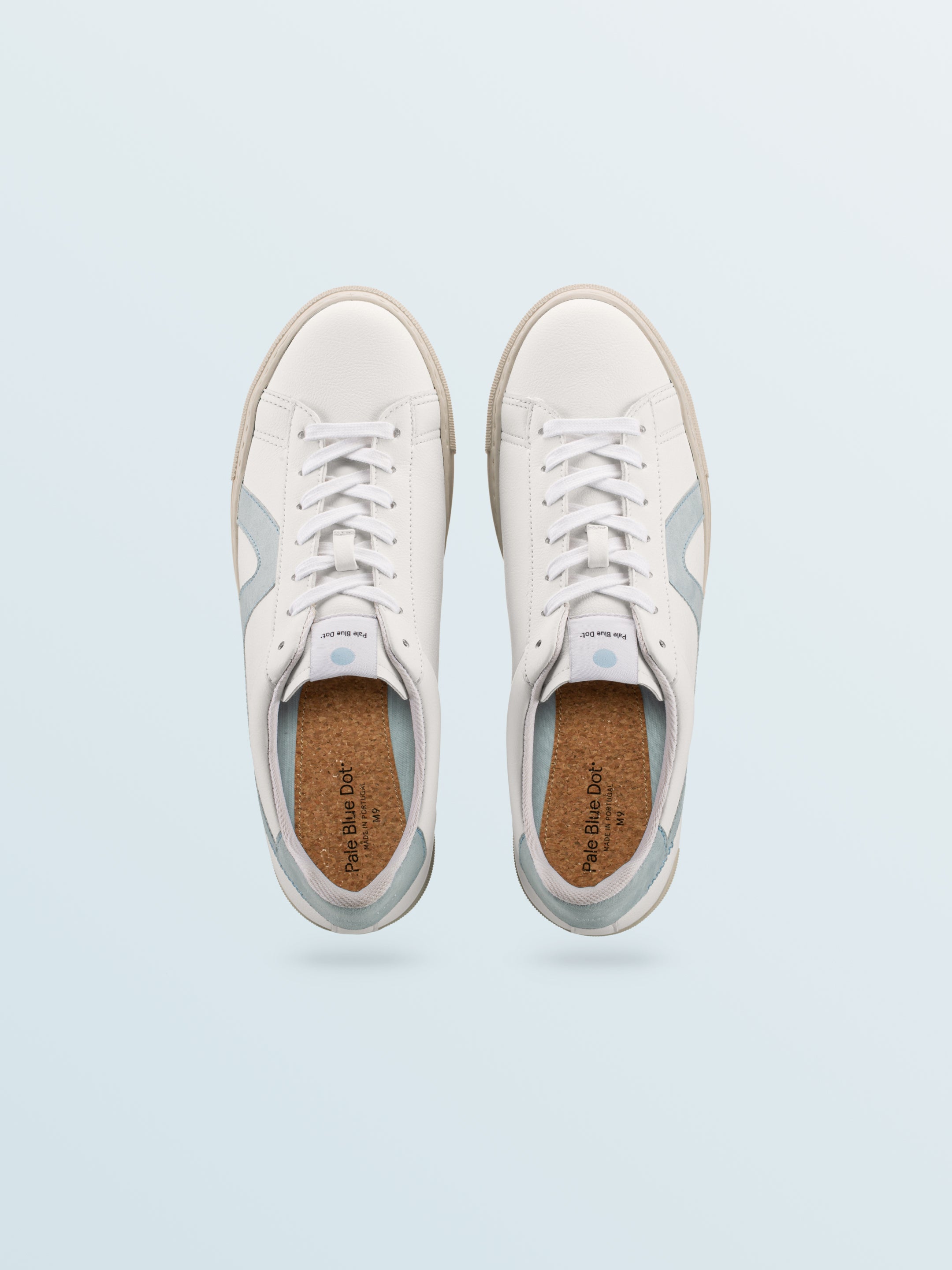 Women's Grey Vegan Sneakers | Vegan 01 in Ocean | Pale Blue Dot