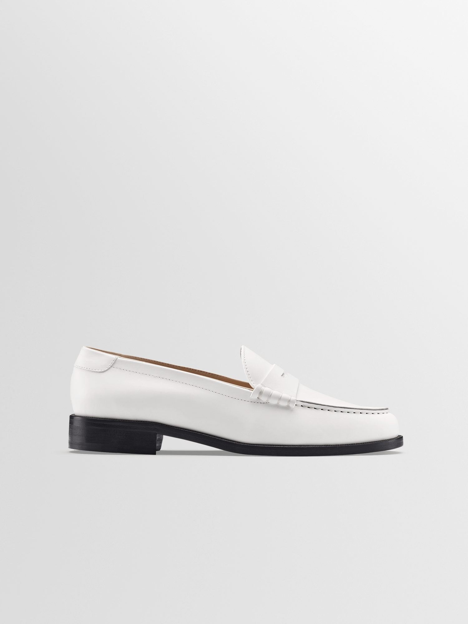 Women's White Leather Classic Loafer | Brera in Dew | Koio