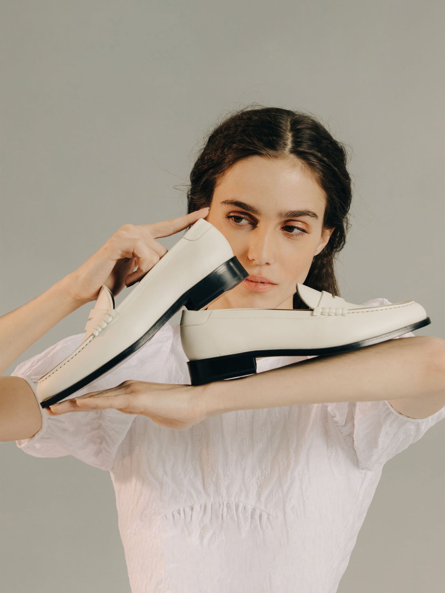 Womens white hotsell loafer shoes