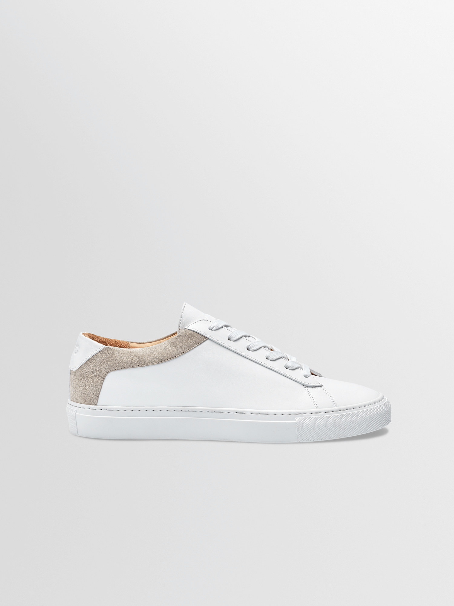 Women's Low Top Leather Sneaker in White | Capri Bianco