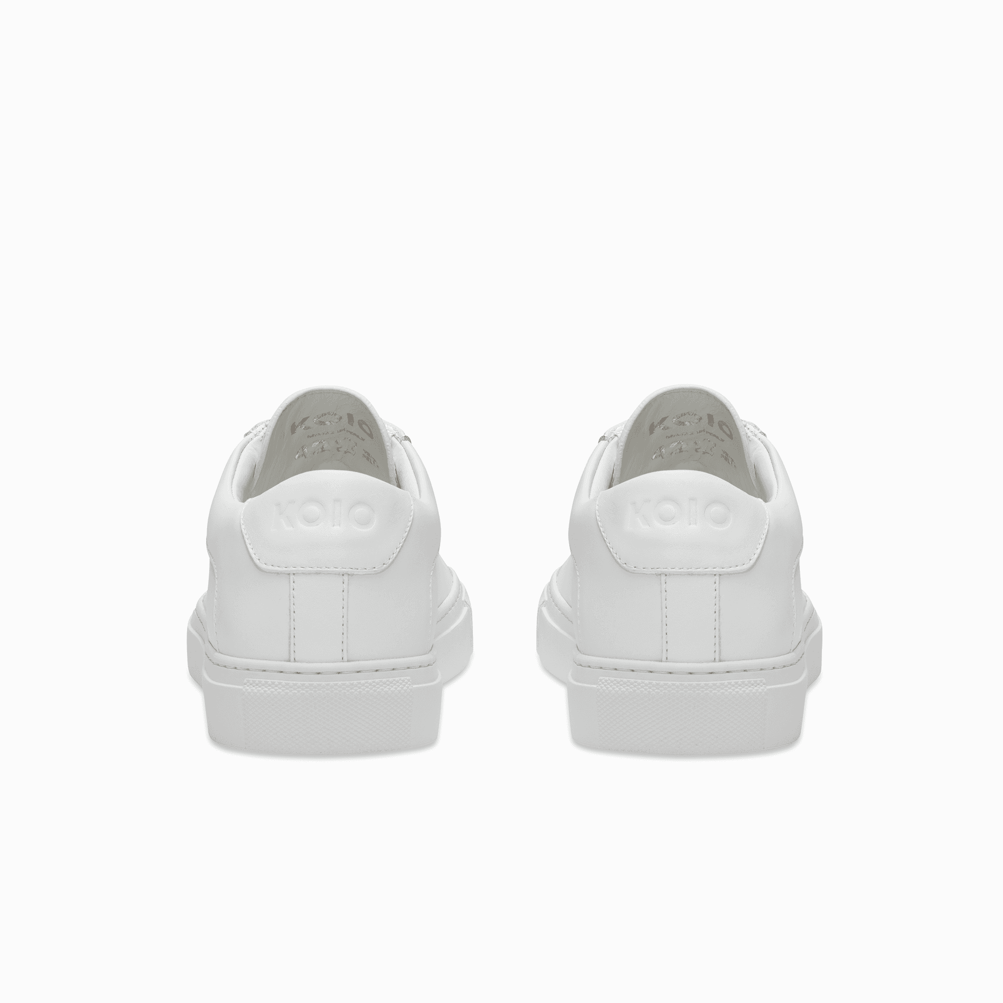 Women s Low Top Leather Sneaker in White Capri Triple White KOIO