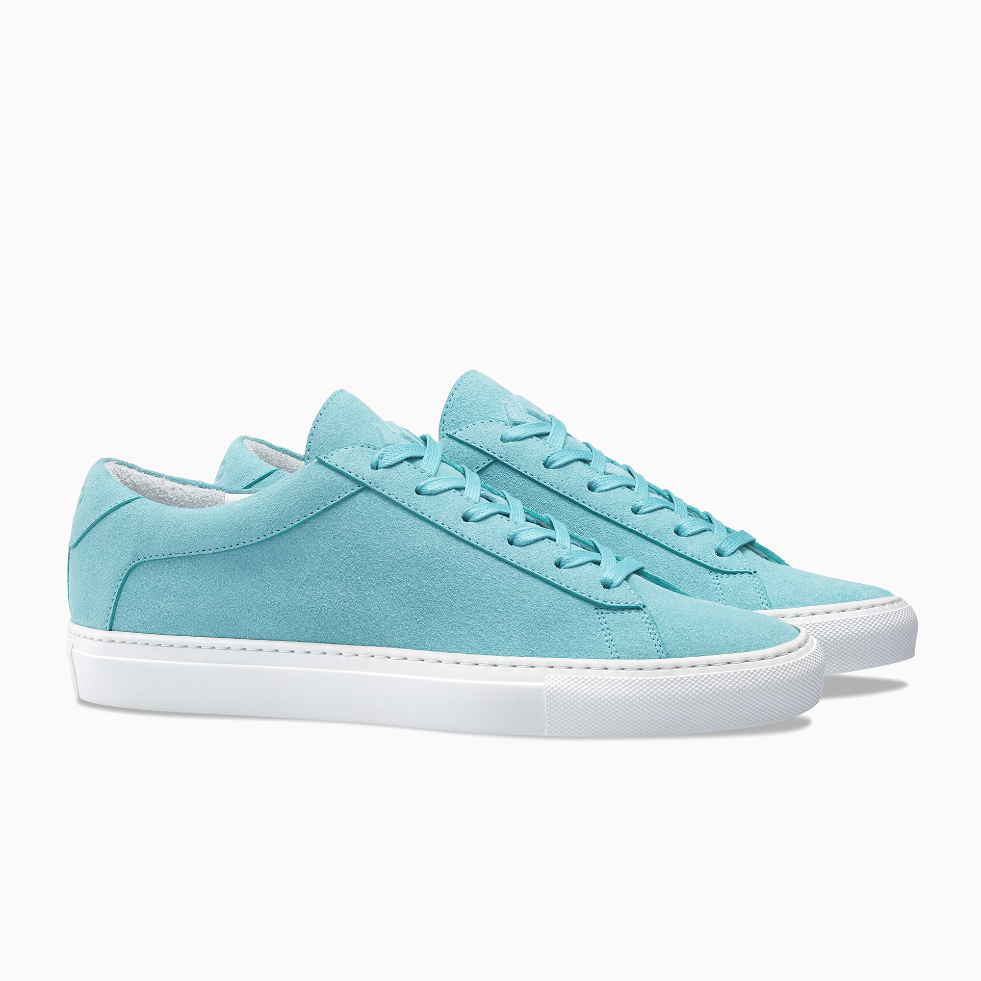 Light blue suede Low Top Sneaker white sole  Womens Koio basic