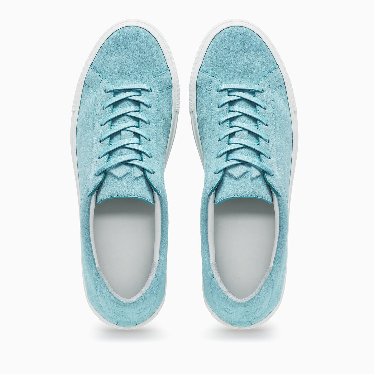 Light blue suede Low Top Sneaker white sole  Womens Koio basic