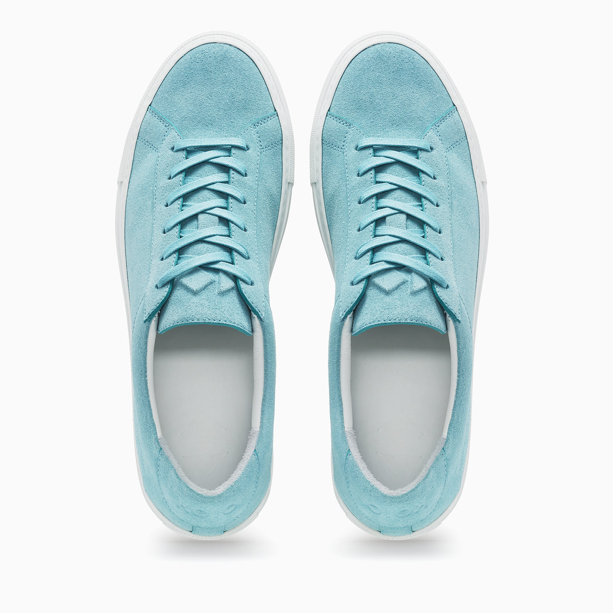 Light blue suede Low Top Sneaker white sole  Womens Koio basic