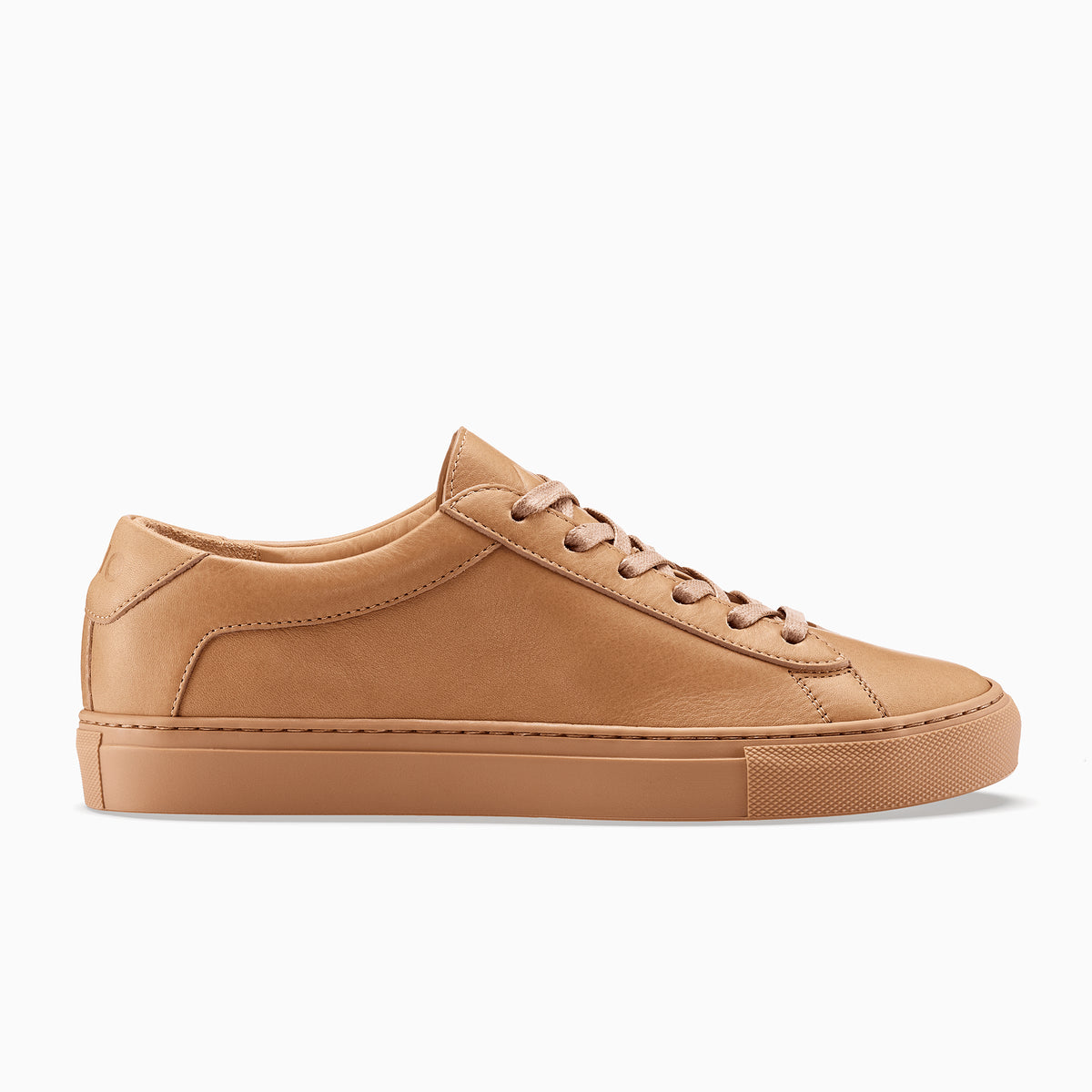 Men's Low Top Leather Sneaker in Brown | Capri Sahara | KOIO