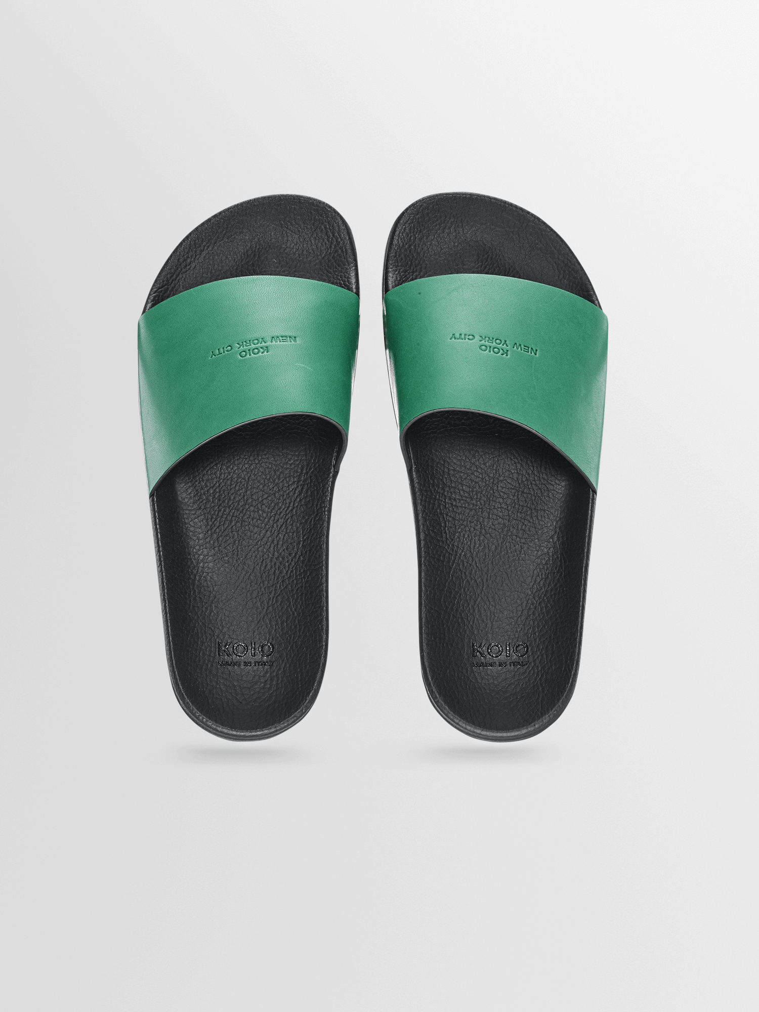 Women s Green Classic Pool Slide Elba in Emerald Koio KOIO