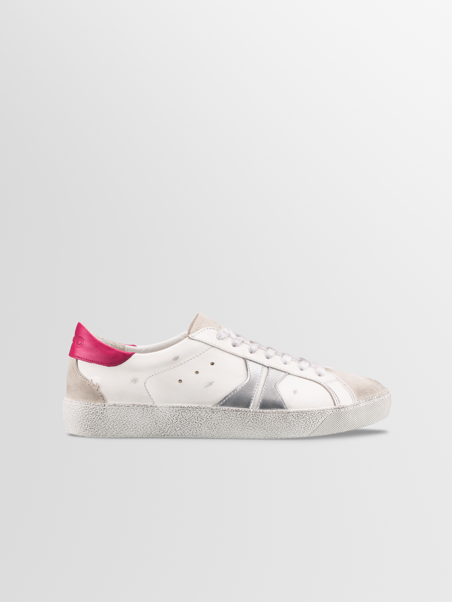 Women's Distressed Low-top Leather Sneakers | Fabro in Pitaya | Koio – KOIO