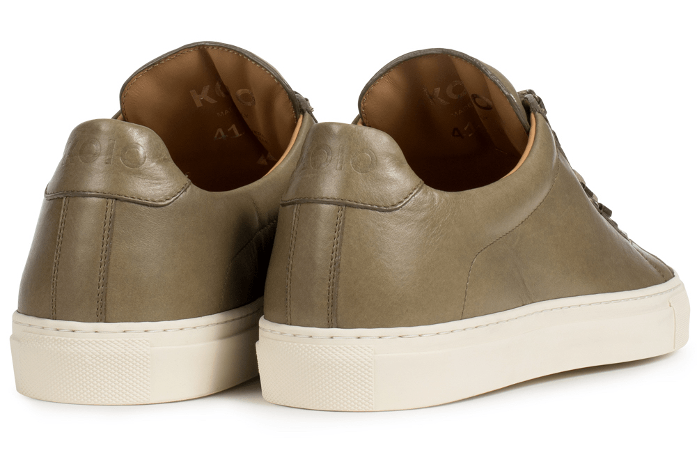 Our trek-inspired low-top sneaker in supple Vacchetta calfskin leather. Handmade in Italy.