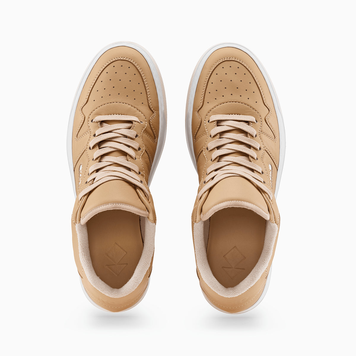 Men's Low Top Leather Sneaker in Brown | Metro Caramel | KOIO