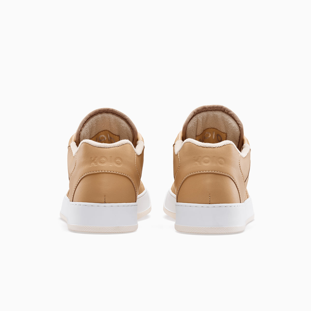 Men's Low Top Leather Sneaker in Brown | Metro Caramel | KOIO