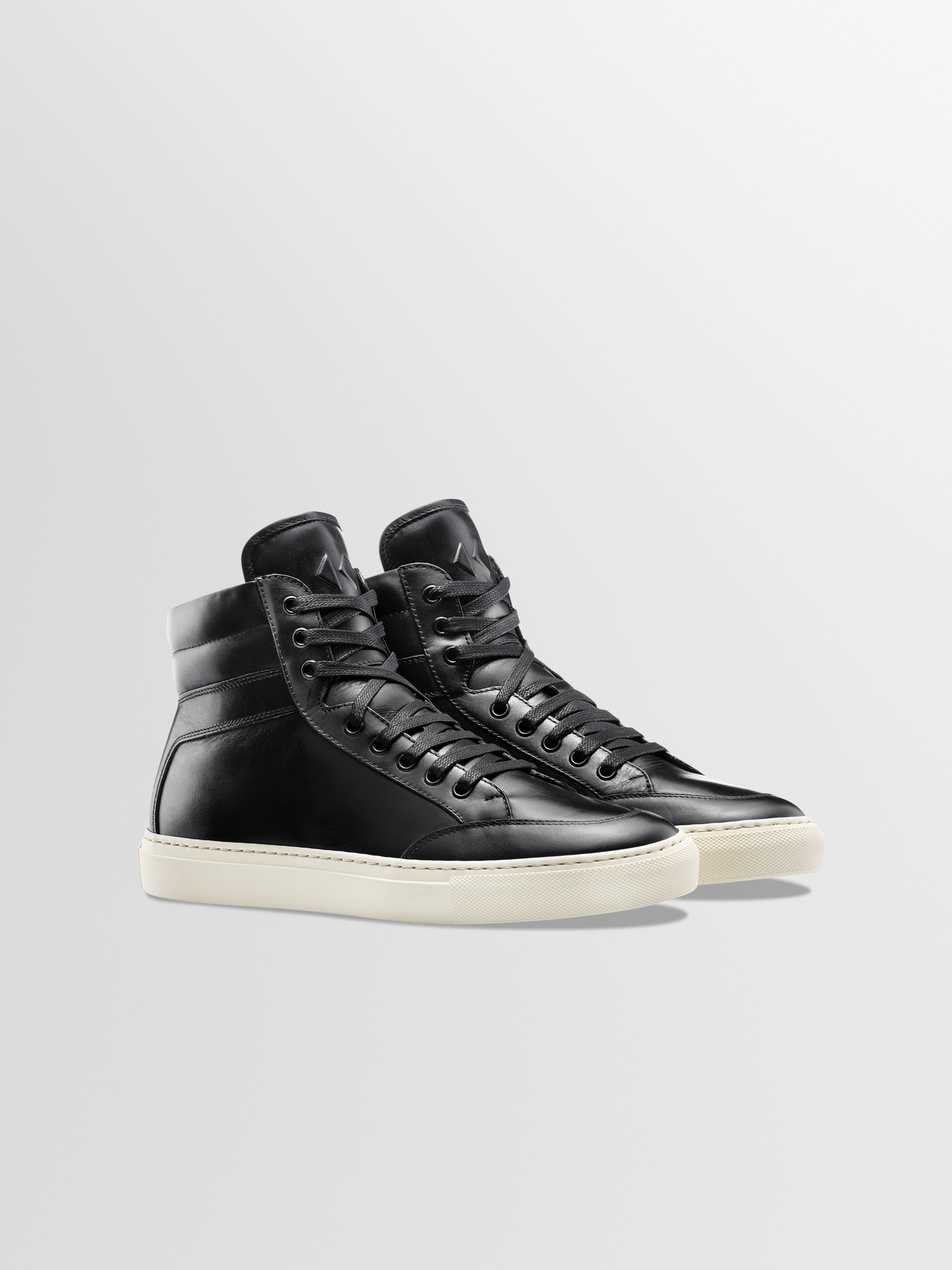 Women's Black Leather High-top Sneaker | Primo in Onyx | Koio
